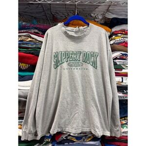 VTG Slippery Rock University Long Sleeve TShirt XXL Gray The Rock Collegiate Tee
